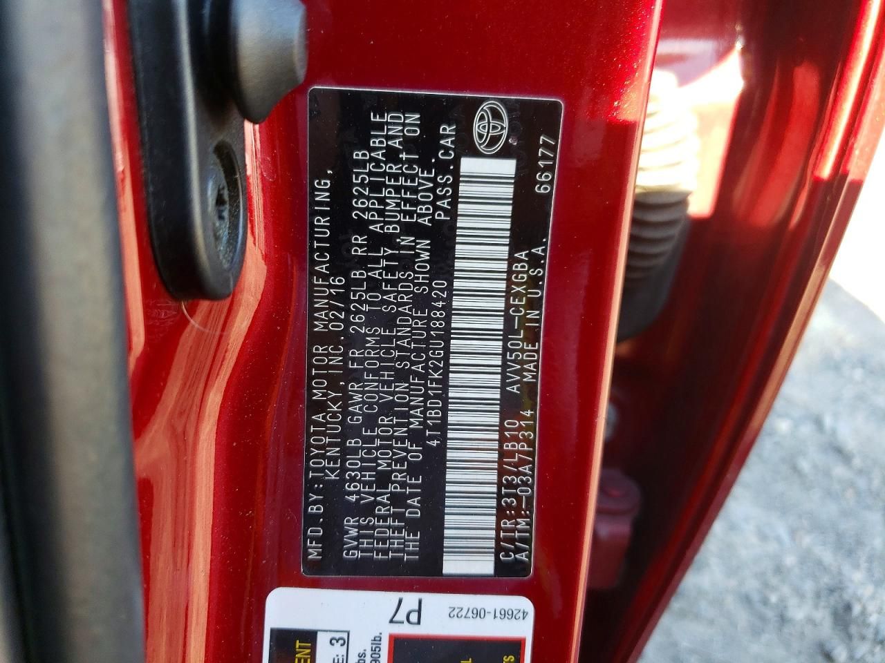 2016 Toyota Camry Hybrid