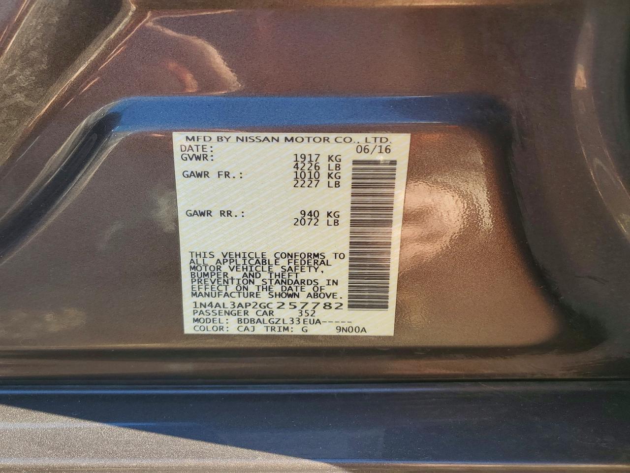 2016 Nissan Altima 2.5