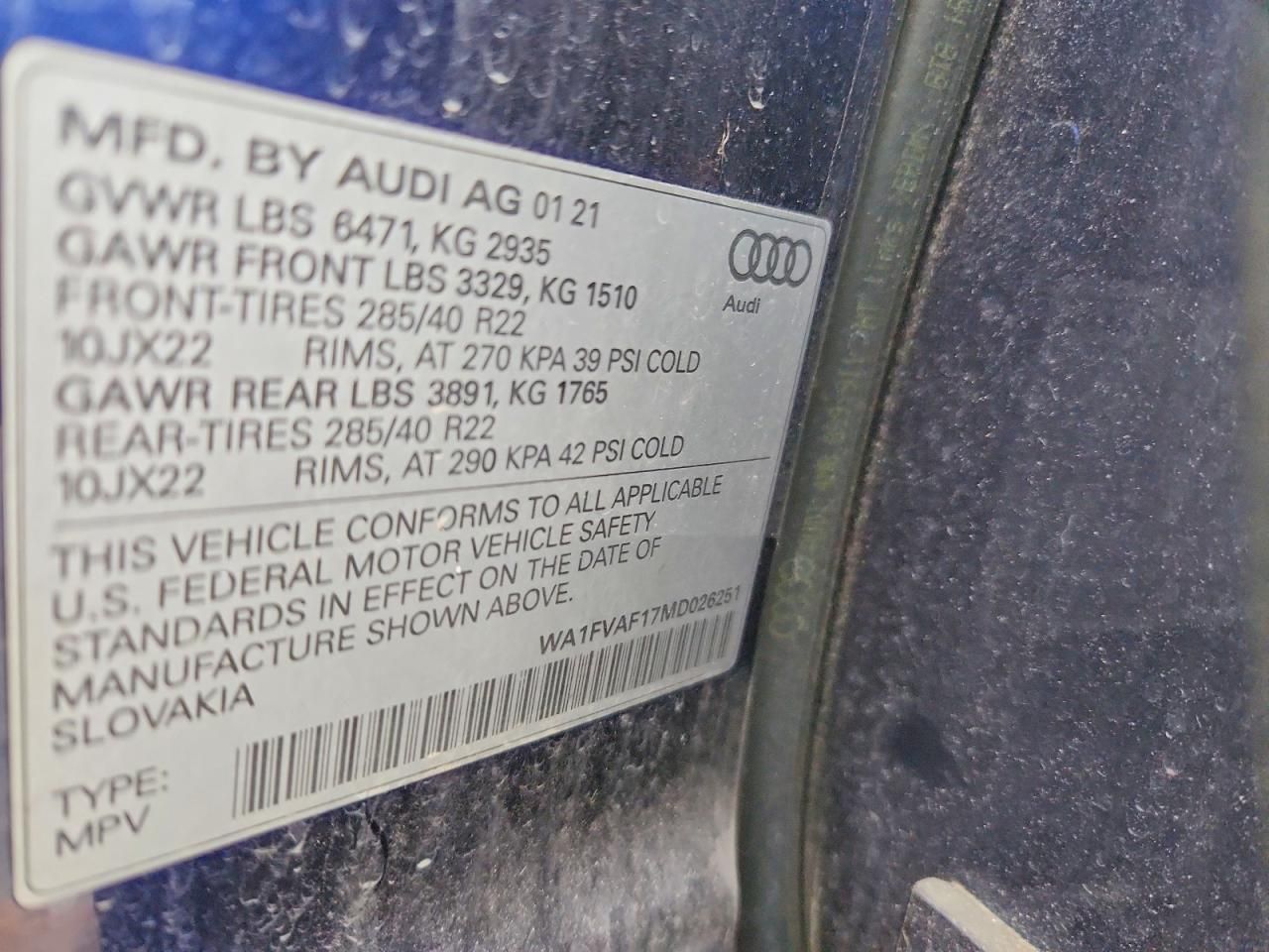 2021 Audi Q8 Prestige S-line