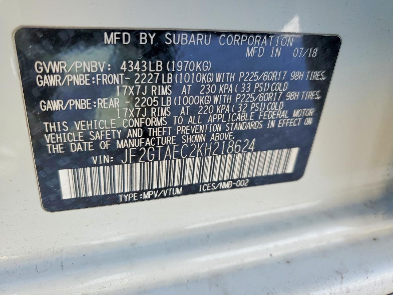 2019 Subaru Crosstrek Premium