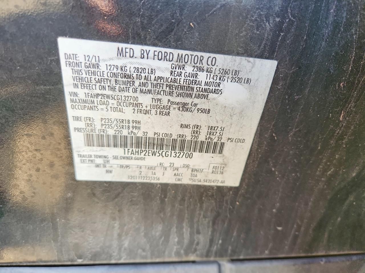 2012 Ford Taurus sel