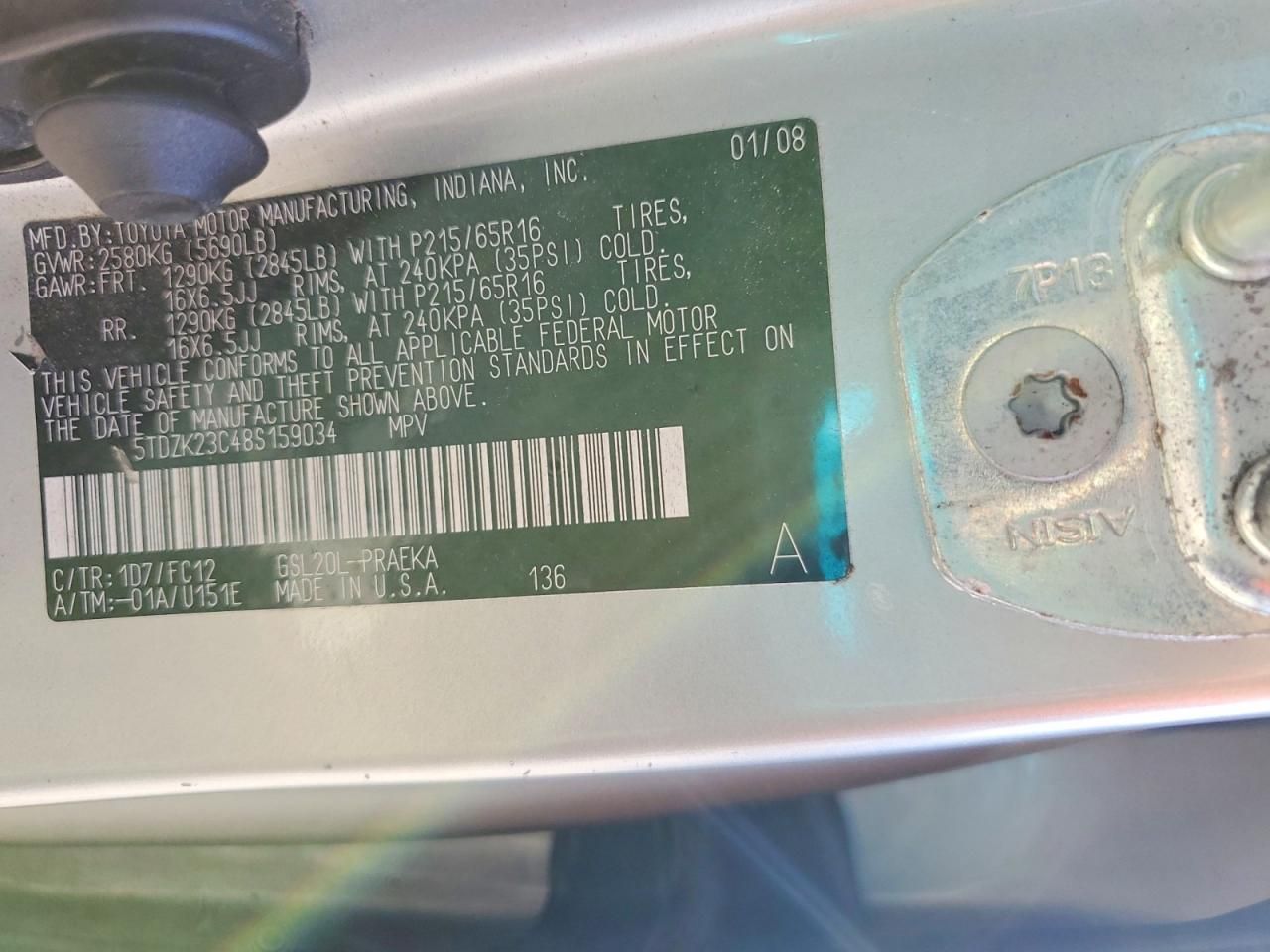 2008 Toyota Sienna ce