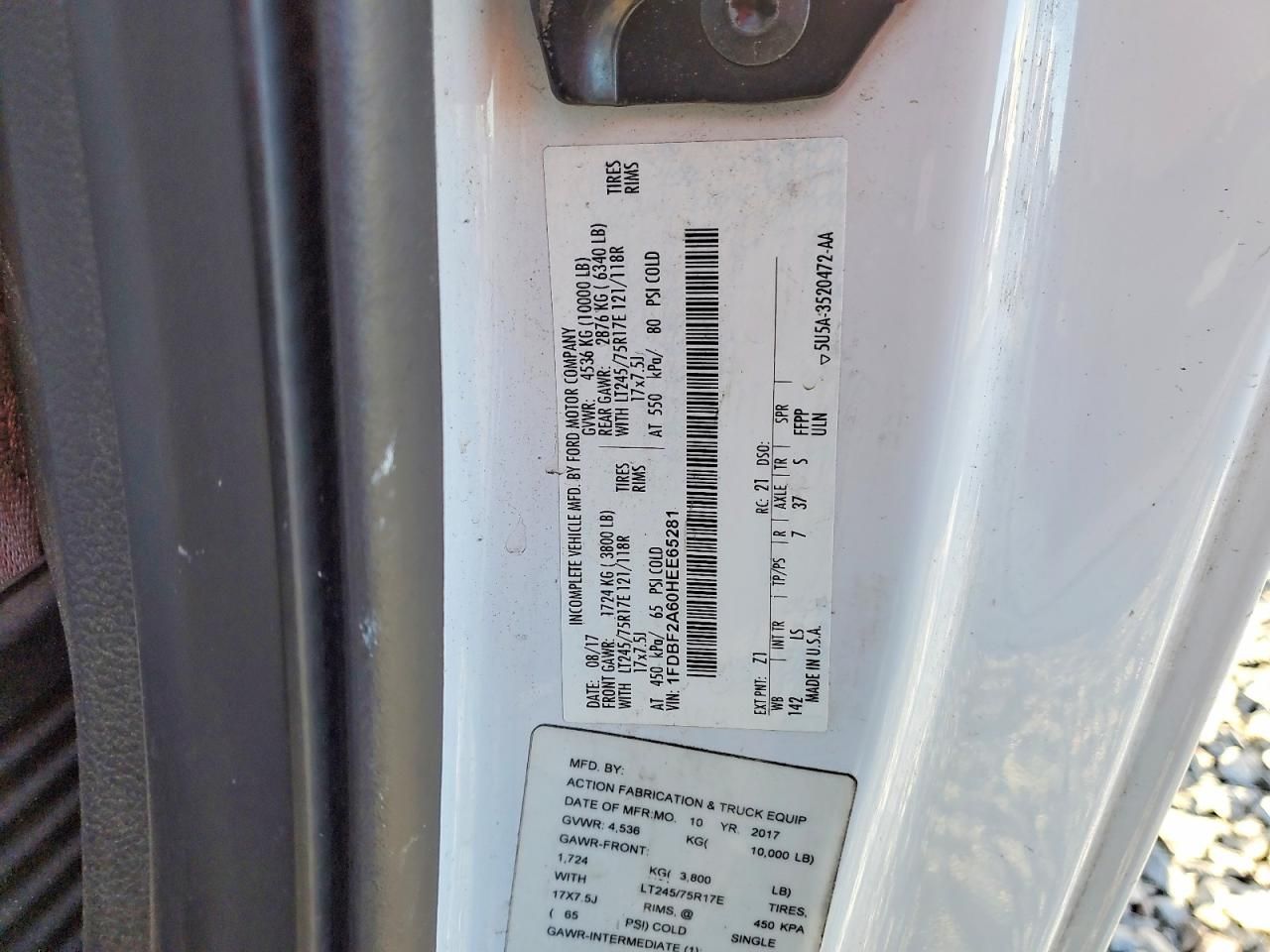 2017 Ford F250 Super Duty Utility / Service Truck