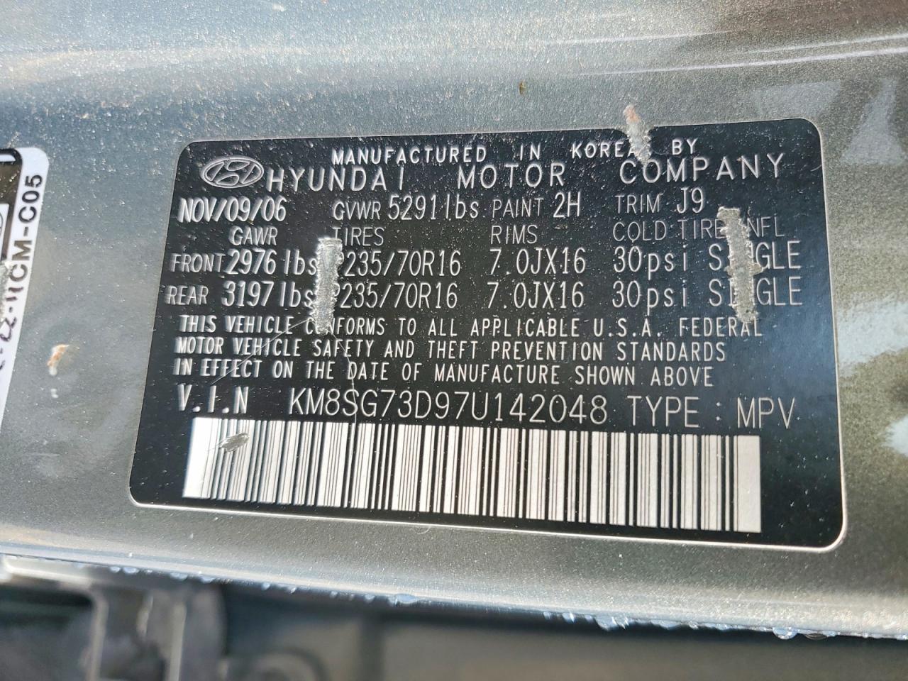 2007 Hyundai Santa fe gls