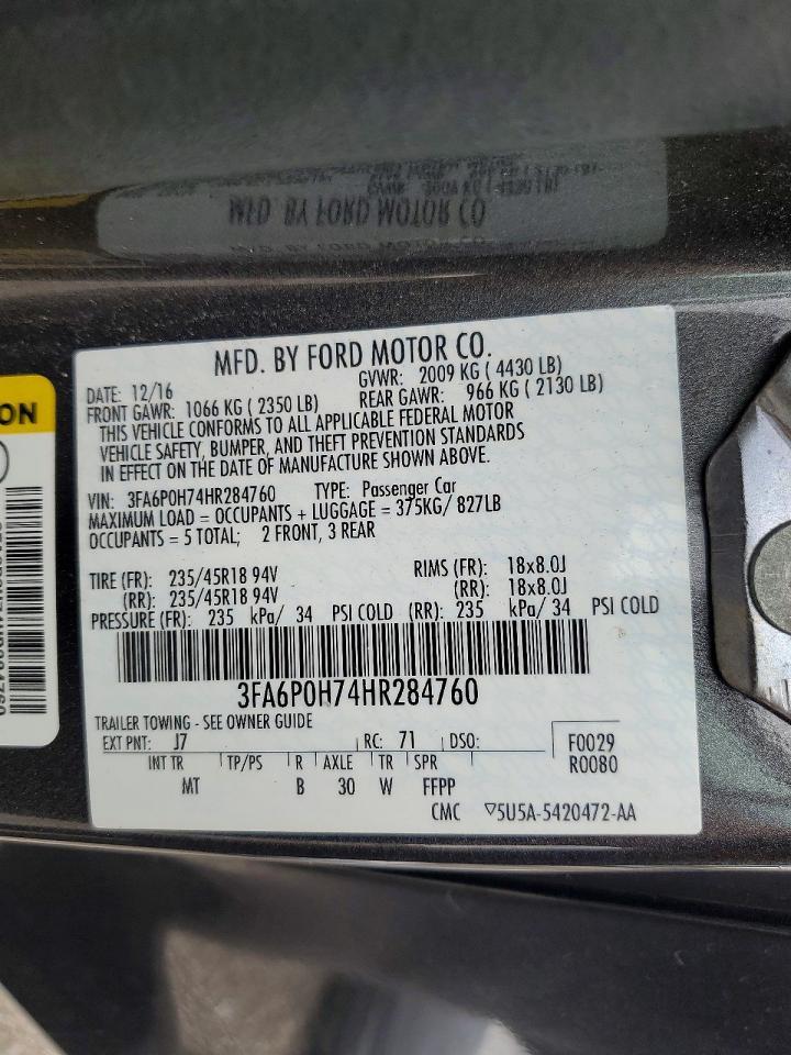2017 Ford Fusion se