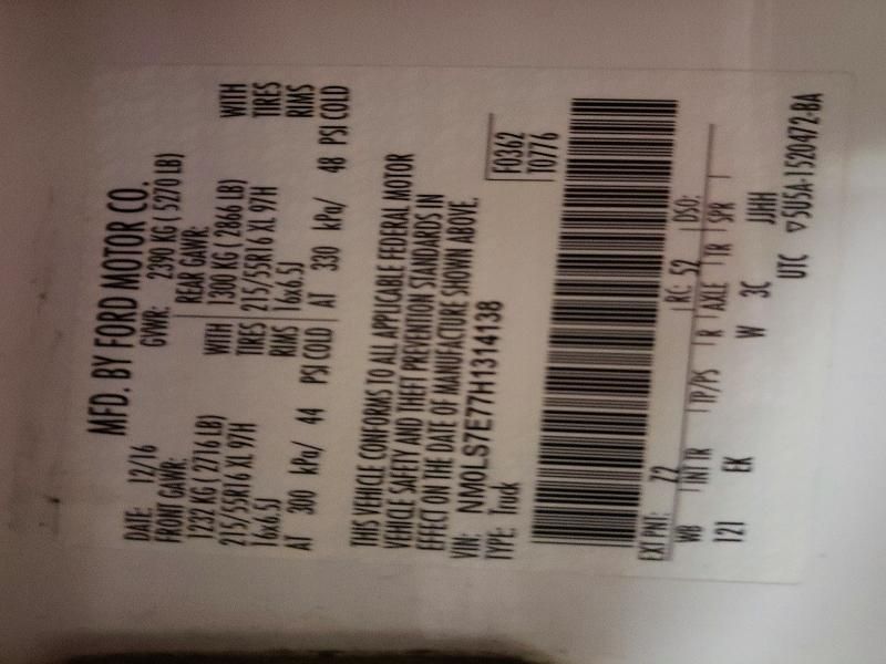 2017 Ford Transit Connect Utility / Service van