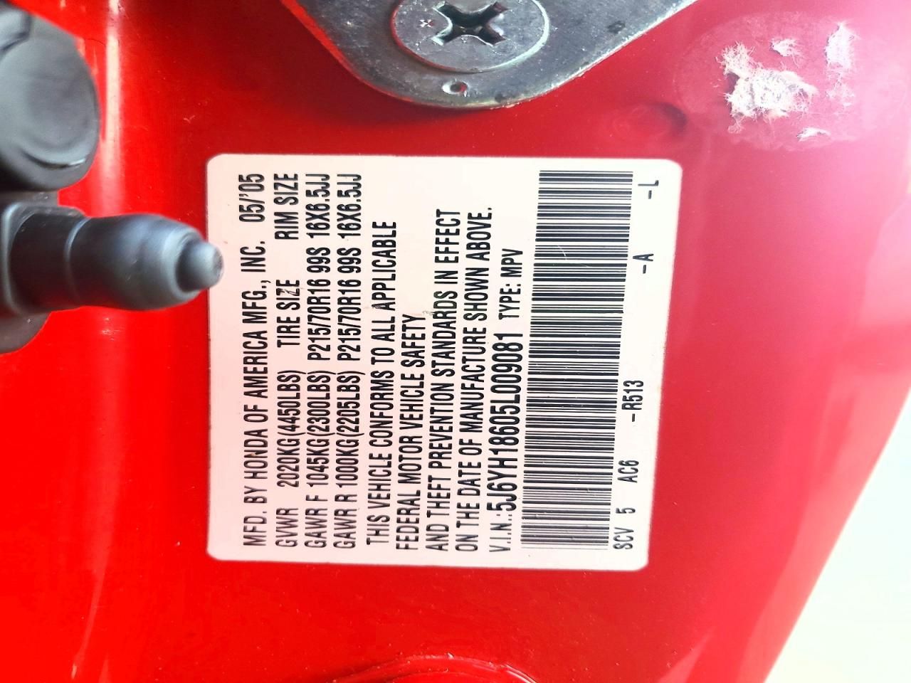 2005 Honda Element ex