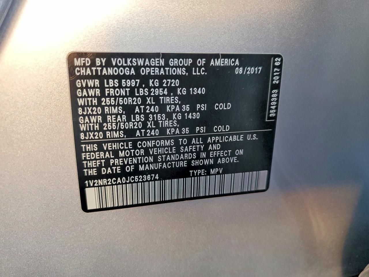 2018 Volkswagen Atlas sel Premium