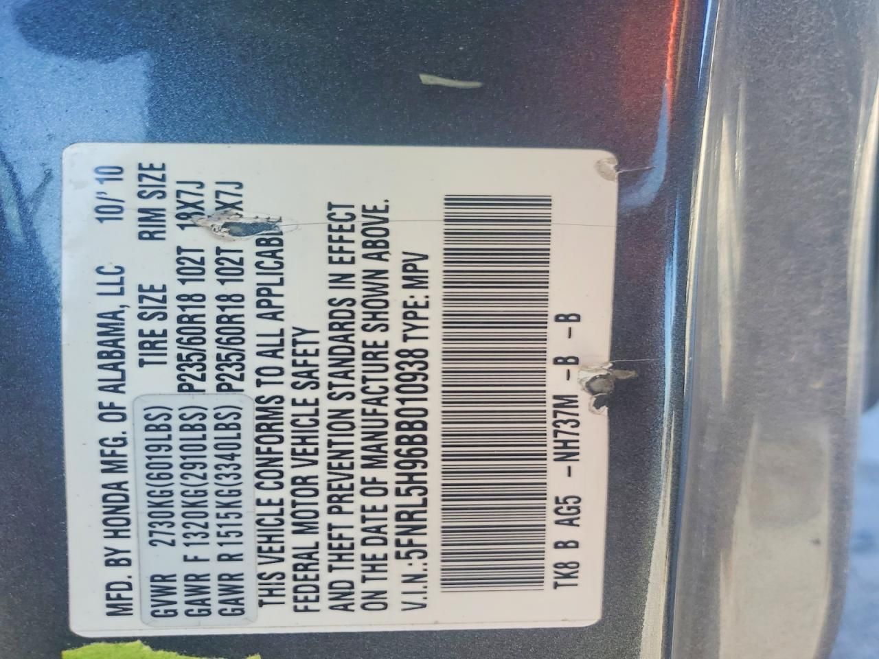 2011 Honda Odyssey Touring