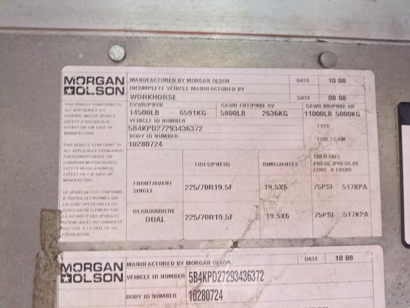 2009 Workhorse Custom Chassis 2009 Workhorse W42 Delivery Truck