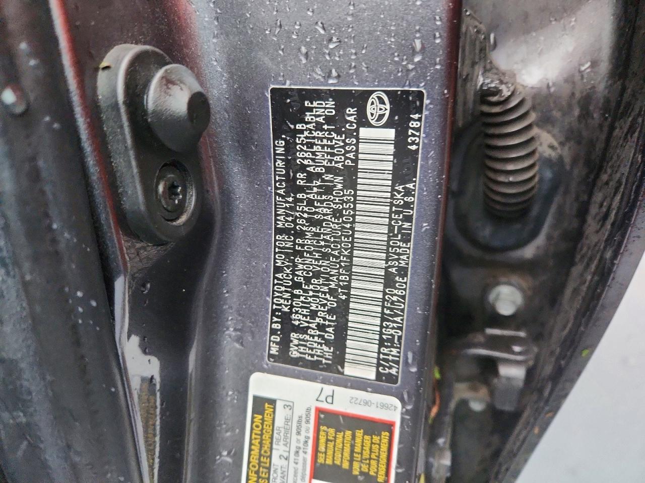 2014 Toyota Camry l