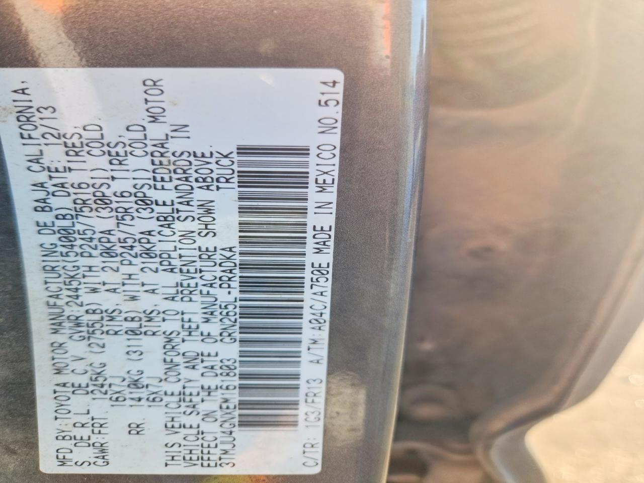 2014 Toyota Tacoma Prerunner V6