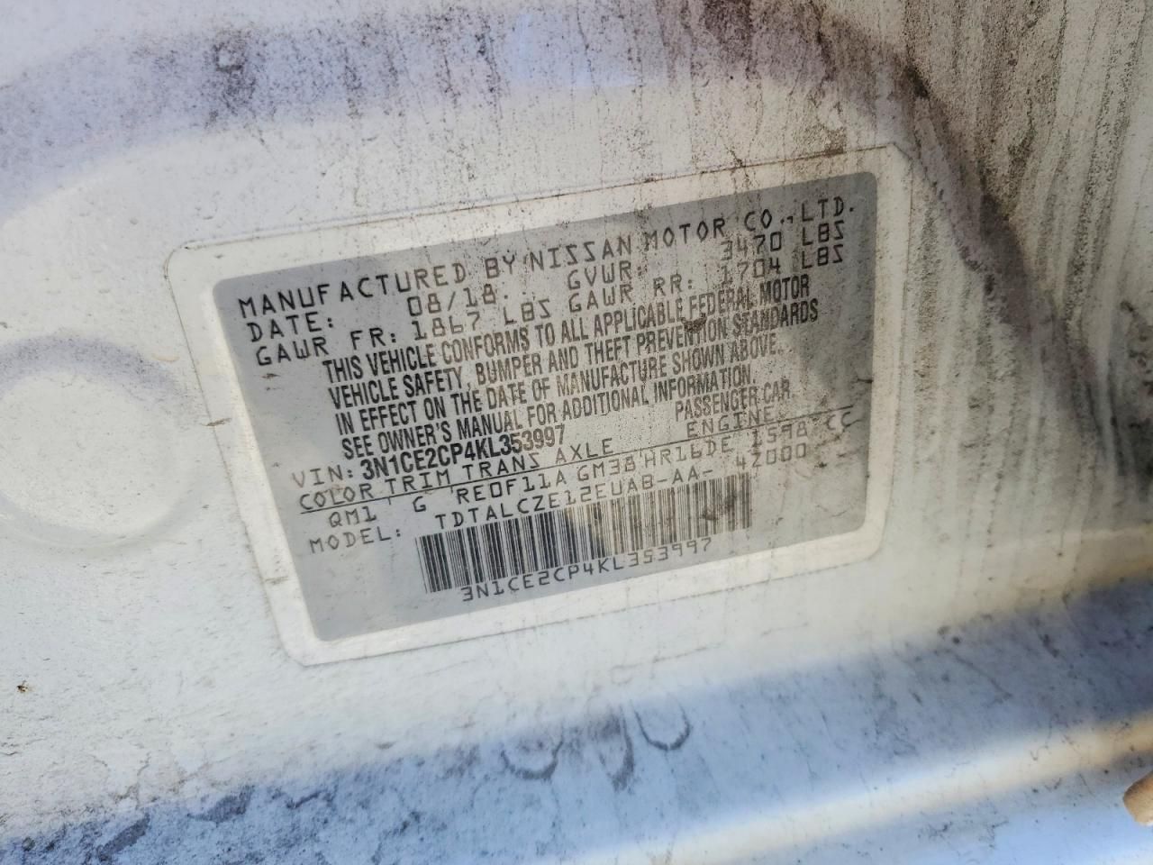 2019 Nissan Versa Note s