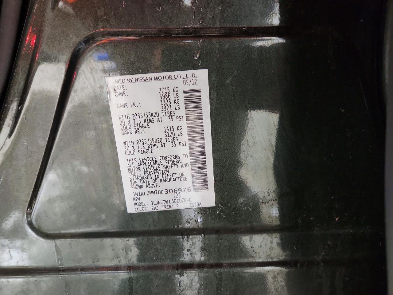 2013 Infinity Jx35 Base