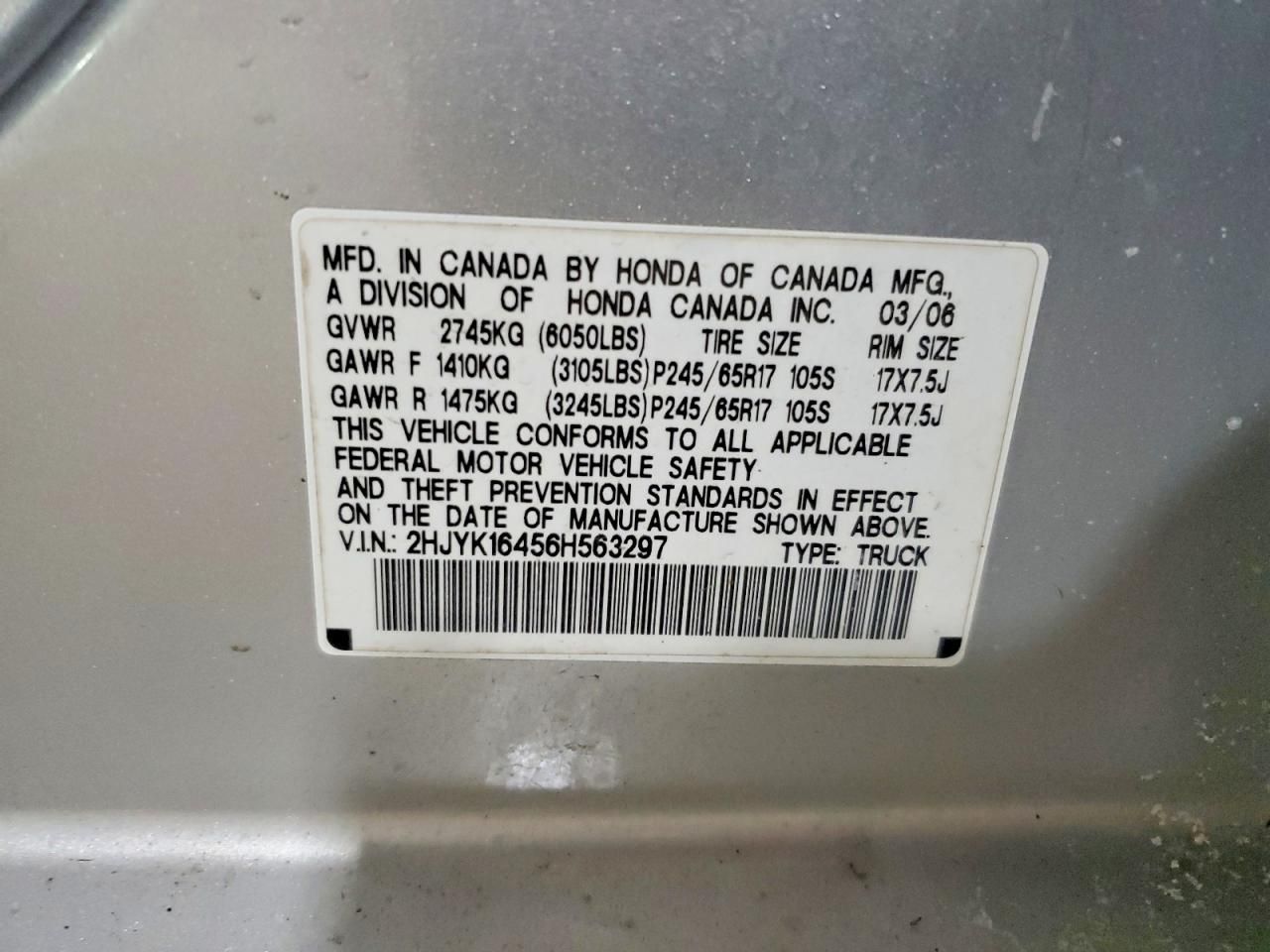 2006 Honda Ridgeline rts