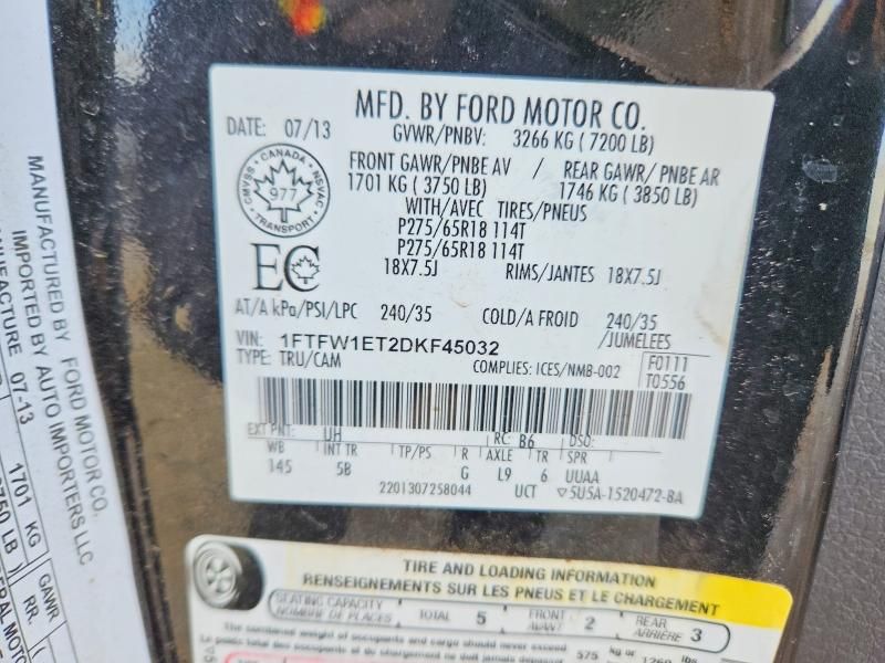 2013 Ford F150 Supercrew