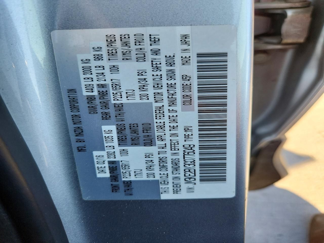 2016 Mazda Cx-5 Sport