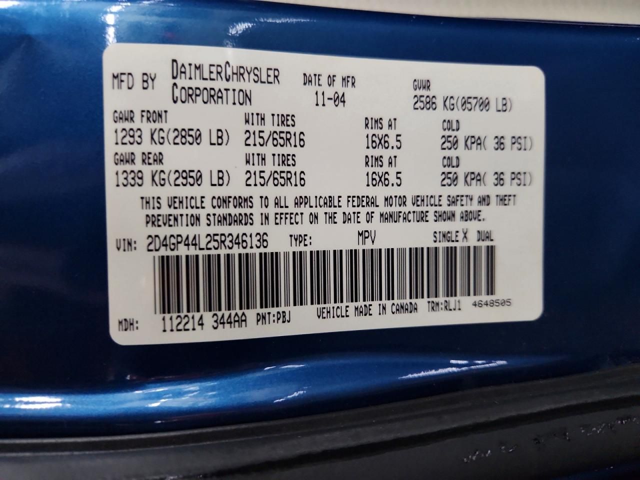 2005 Dodge Grand Caravan sxt