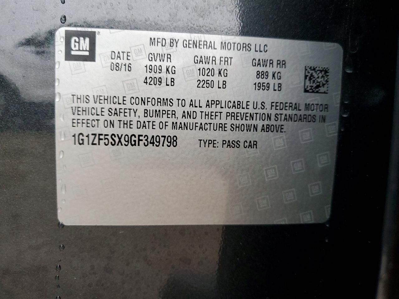 2016 Chevrolet Malibu lt