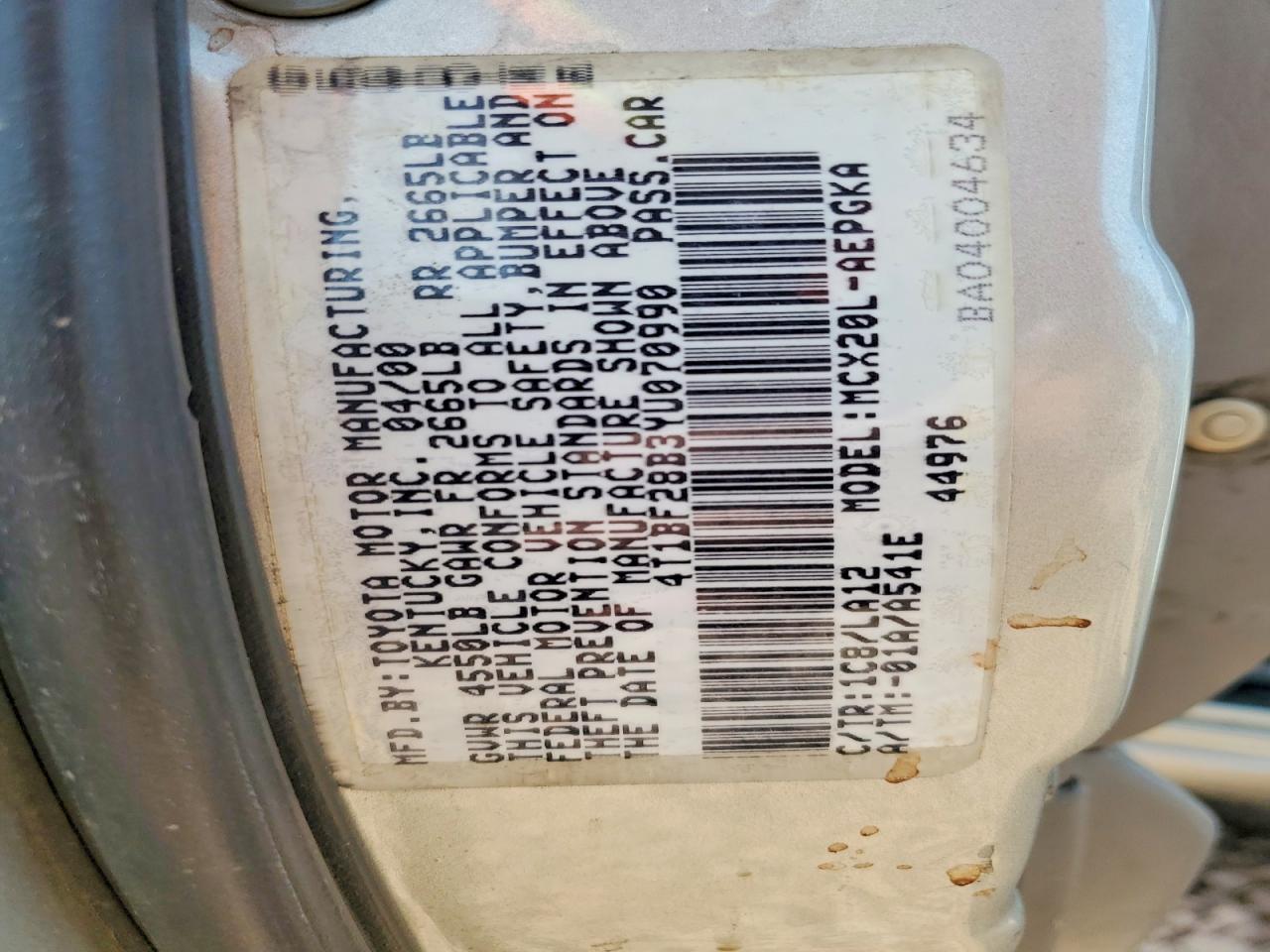 2000 Toyota Avalon xl