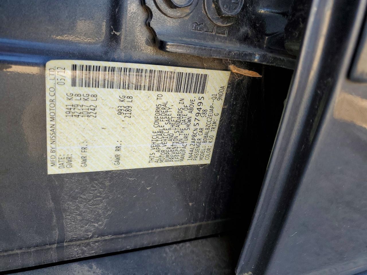 2012 Nissan Altima Base