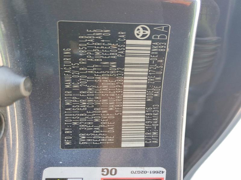2015 Toyota Corolla le