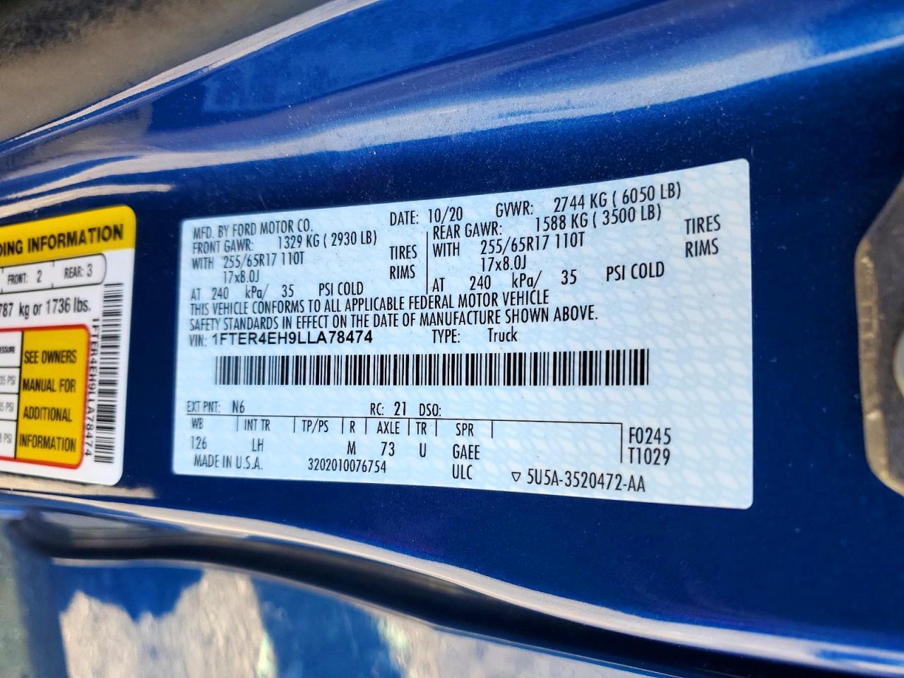 2020 Ford Ranger xl
