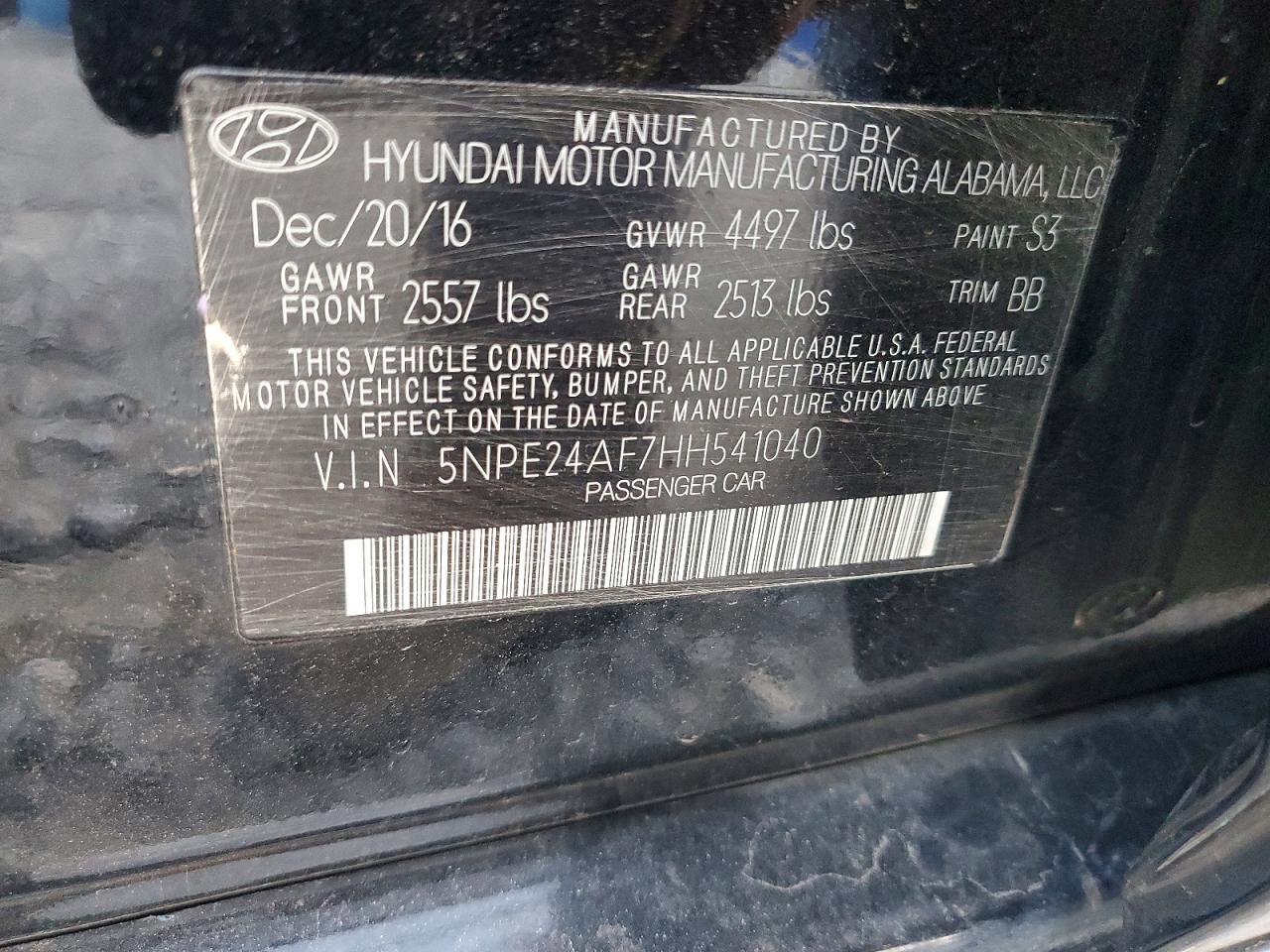 2017 Hyundai Sonata se