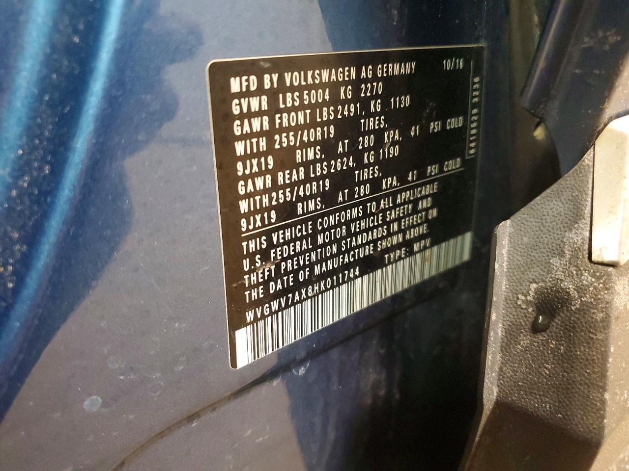 2017 Volkswagen Tiguan sel