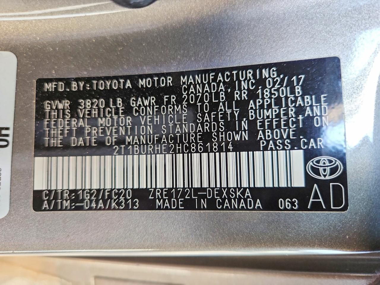 2017 Toyota Corolla l