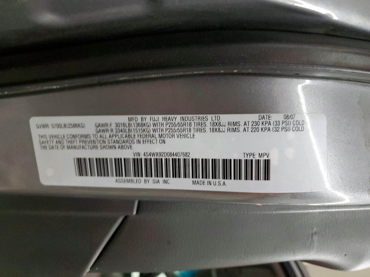 2008 Subaru Tribeca Limited