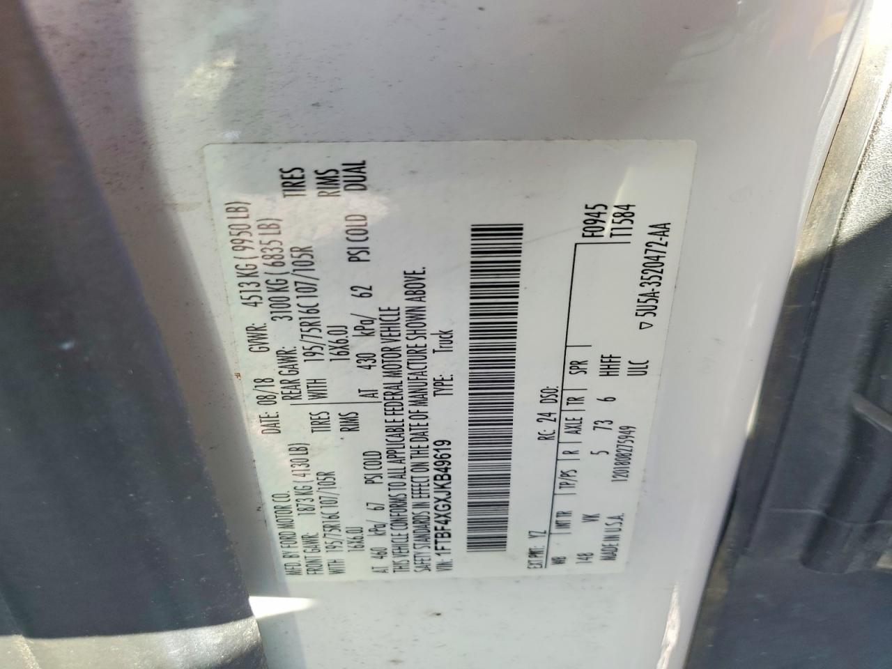 2018 Ford Transit 350 HD Delivery Van