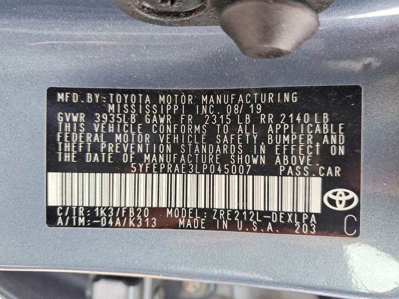 2020 Toyota Corolla le