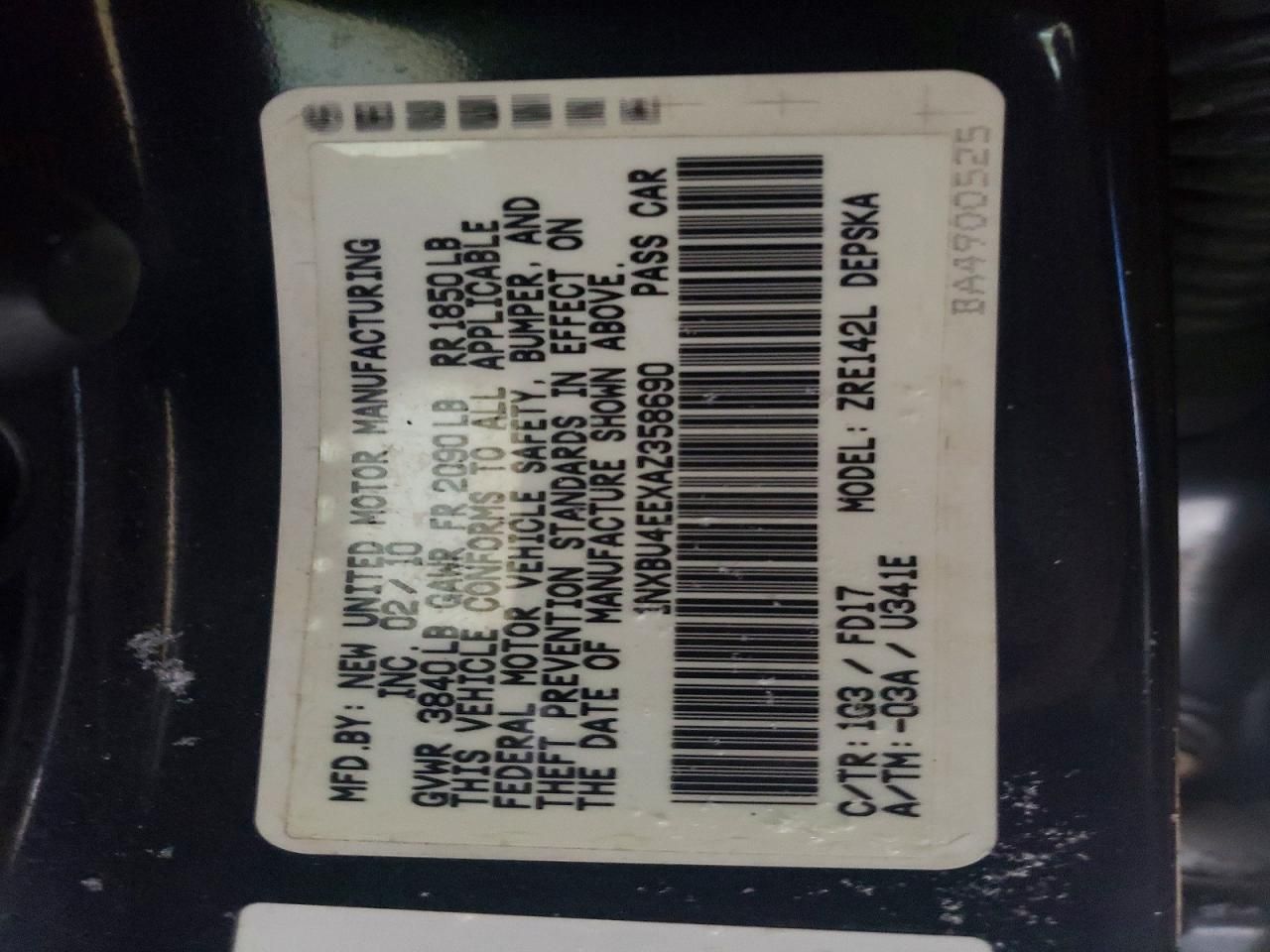 2010 Toyota Corolla Base