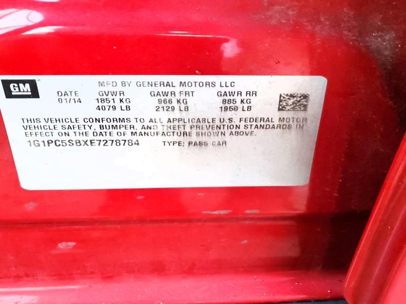 2014 Chevrolet Cruze lt