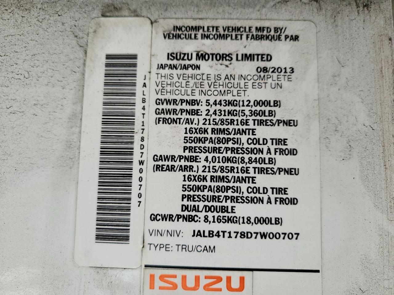 2013 Isuzu NPR