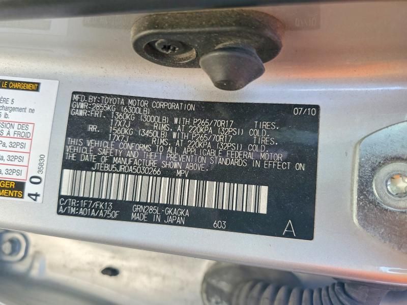 2010 Toyota 4runner SR5