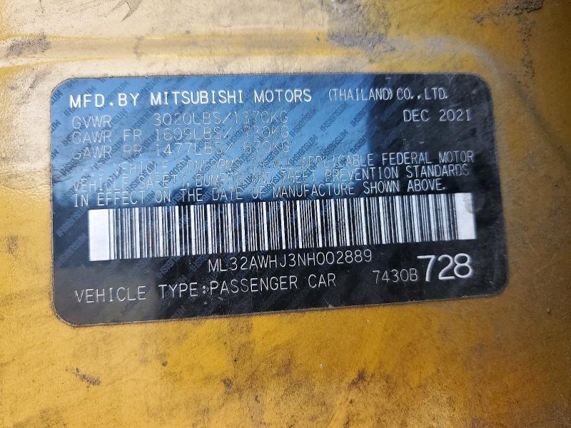 2022 Mitsubishi Mirage se