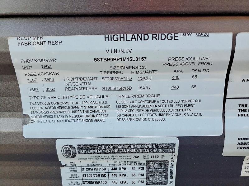 2021 Highland Ridge Open Range
