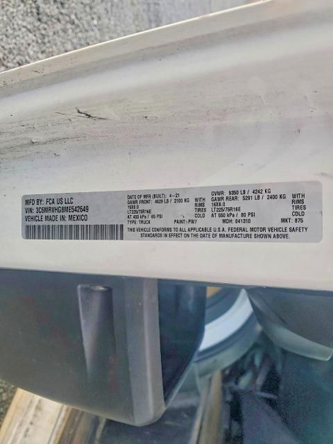 2021 Dodge RAM Promaster 3500 Utility / Service Van