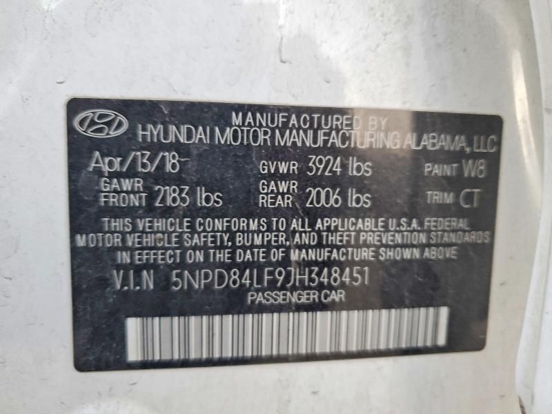 2018 Hyundai Elantra sel