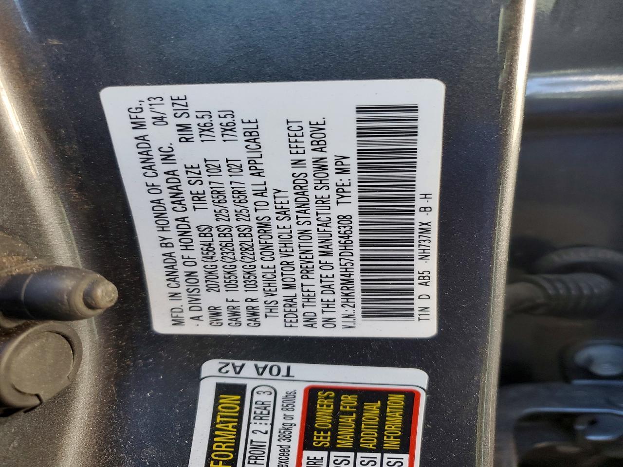 2013 Honda Cr-v ex