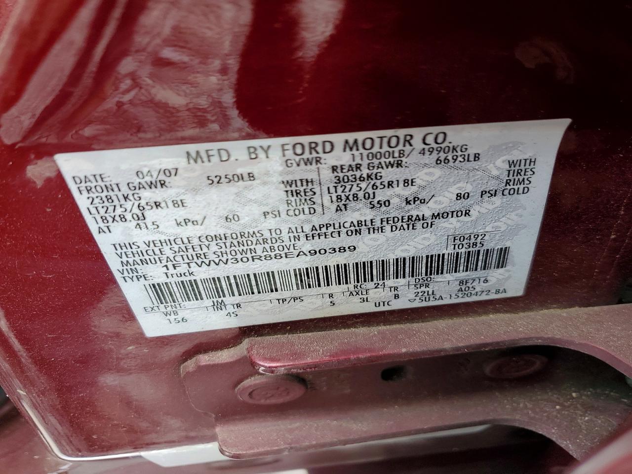 2008 Ford F350 SRW Super Duty