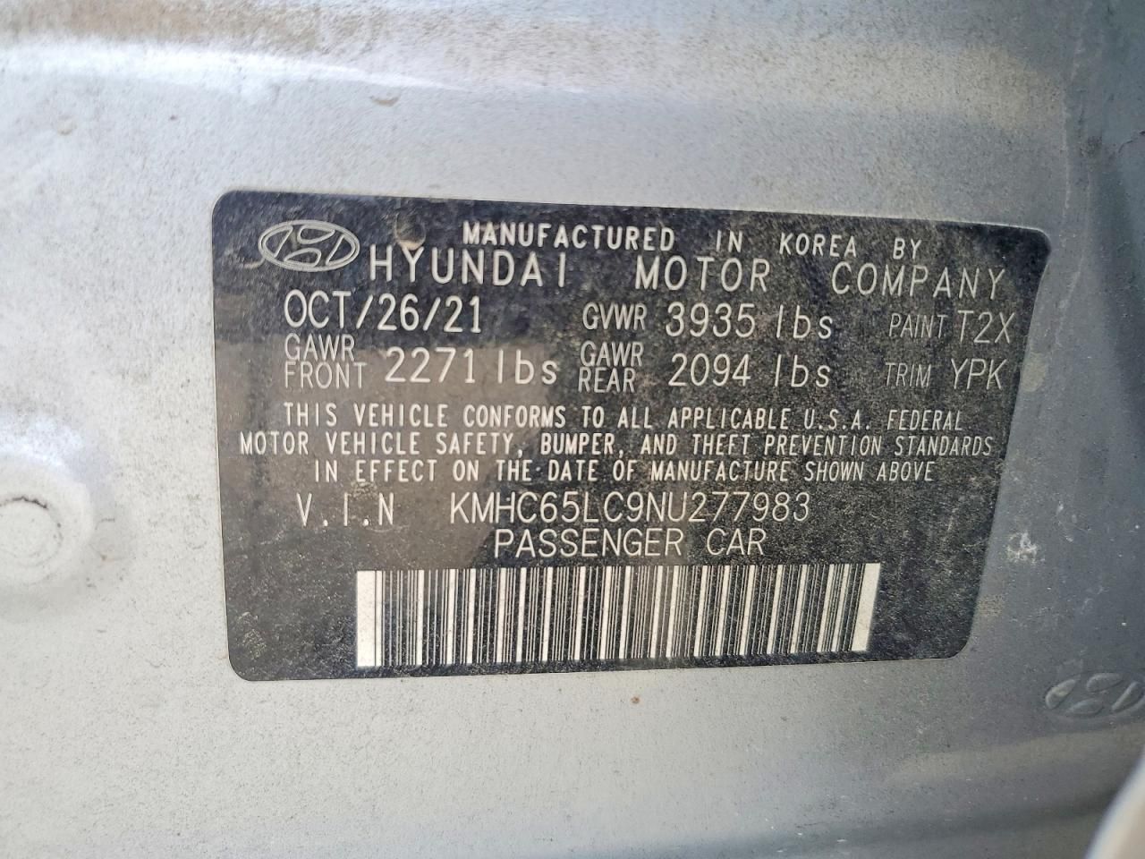 2022 Hyundai Ioniq Blue