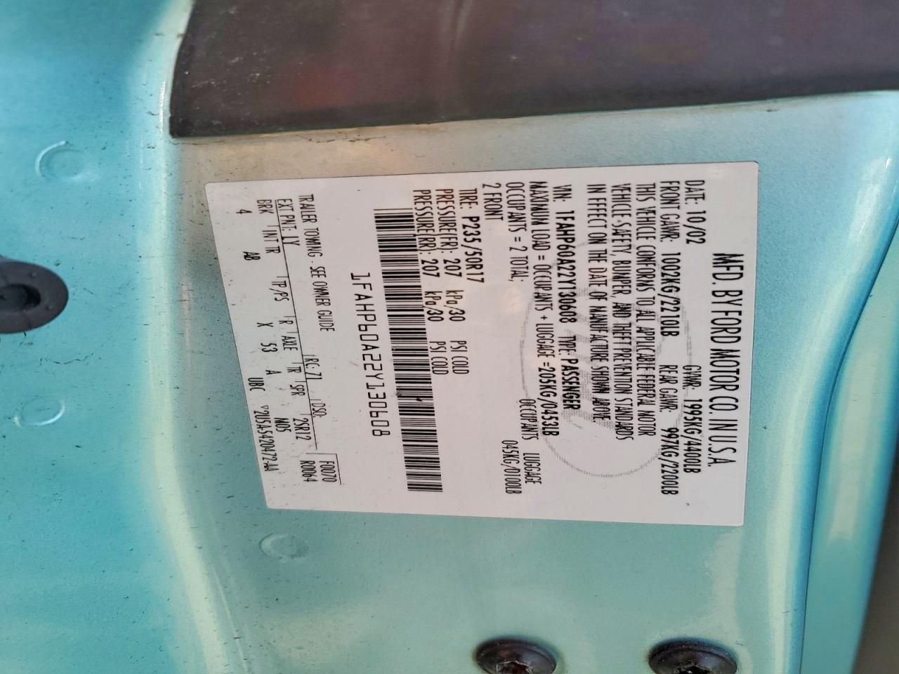 2002 Ford Thunderbird