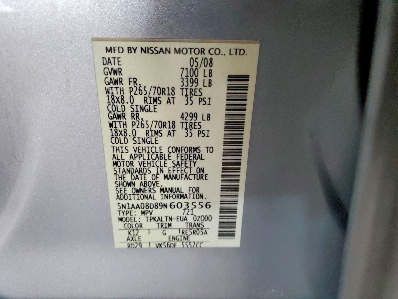 2009 Nissan Armada se