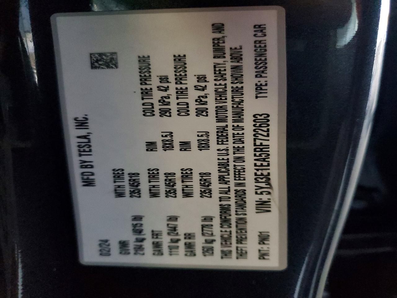 2024 Tesla Model 3