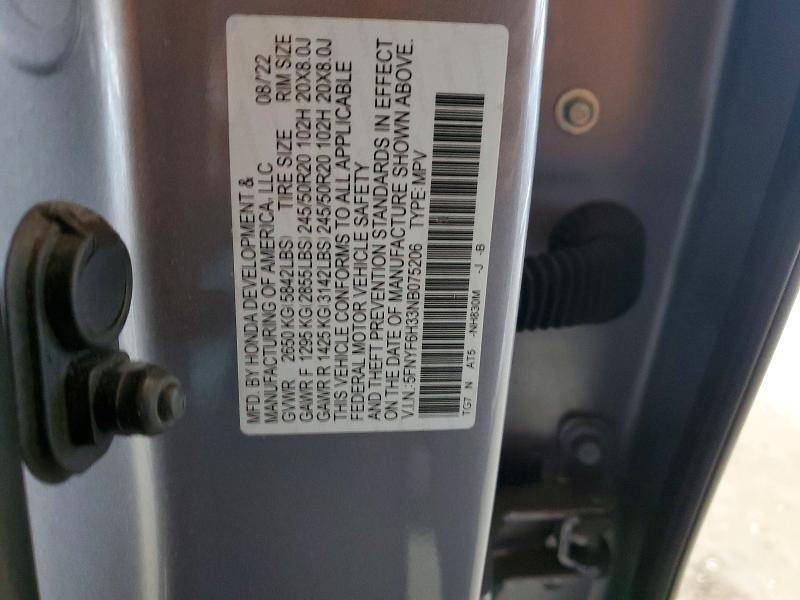 2022 Honda Pilot Sport