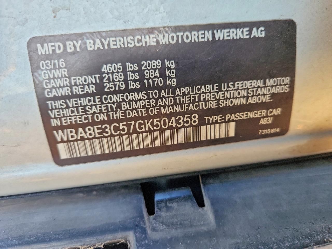 2016 BMW 328 xi Sulev