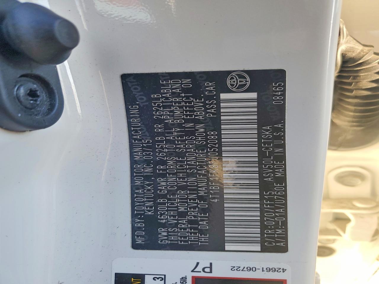 2015 Toyota Camry le